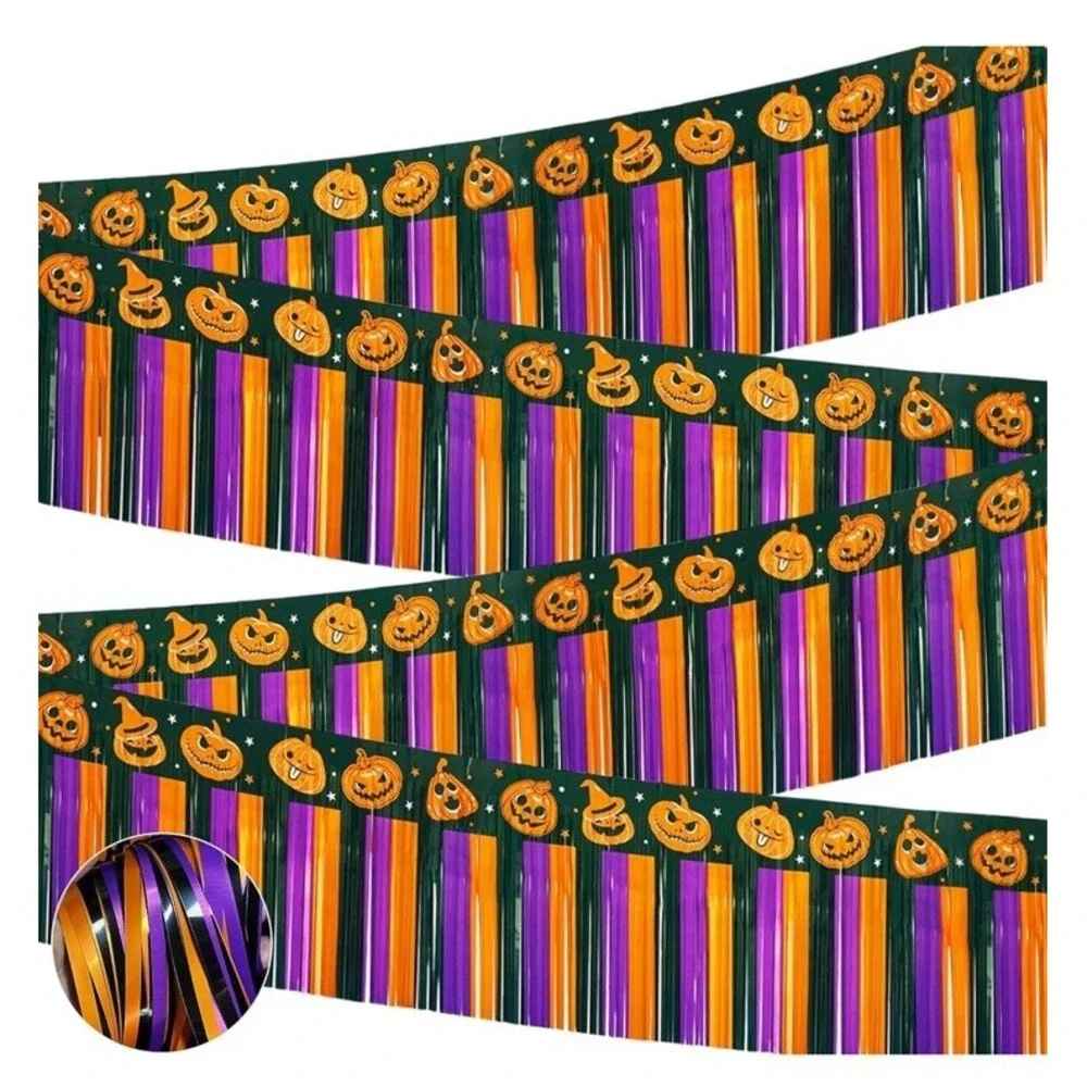 Halloween Parade Floats Foil‎ Fringe 2 Pack Decor Tinsel Streamers Banner